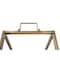 Hello Honey® 55.8" Gold Finish Metal House-Shaped Fire Wood Holder with Handle
